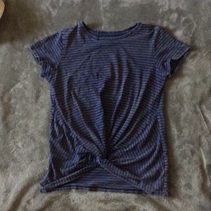 A blue and white stripe shirt from target